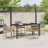vidaXL set vrtnih stolova s jastucima bež poli ratana | shoptok.hr