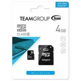 Team Group MICRO SDHC 4GB CLASS 10+SD Adapter TUSDH4GCL1003 memorijska kartica Cene