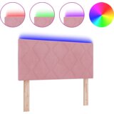 LED Uzglavlje Dijamantnog Bloka Dizajn Ružičasto 100 cm Baršun | shoptok.hr