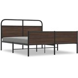 Metalni okvir kreveta bez madraca smeđa boja hrasta 150x200 cm | shoptok.hr