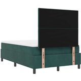 Box Postelja z vzmetnico Temno zelena 120 x 190 cm Žamet, (5000127778) | Shoptok.si