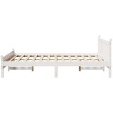 vidaXL Posteljni okvir brez vzmetnice bel 135x190 cm trdna borovina | Shoptok.si