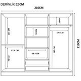 Hanah home Ormar Rb-122-01, 210x210x52 cm, Bijeli | Eponuda.ba