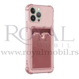 silikonska futrola clear sa dzepicem za iphone 14 plus (6.7) roze Cene