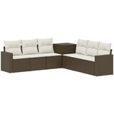  Set sofe 7 kom. Smeđa i krem bijela 55 x 55 x 69 cm 237,5 x 237,5 x 85 cm | Shoptok.si