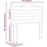  Uzglavlje s uzglavljem Dimljeni hrast 90 cm Konstruirano drvo | shoptok.hr