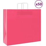  Papirnate vrećice 50 kom s ručkama ružičaste 54x15x49 cm | shoptok.hr