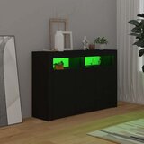  Komoda s LED svjetlima crna 115,5 x 30 x 75 cm | shoptok.hr