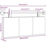  Držeće uzglavlje Zidne Vinova crvena 110 x 55 x 5 cm tkanina - boja crnog vina 100 cm bez LED | shoptok.hr