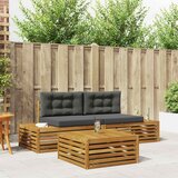  Set vanjskih sofa s jastukom 3 Komad Prirodna i antracit | shoptok.hr