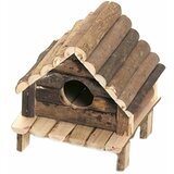 Flamingo drvena kućica za sitne životinje Cabin, 14x12x13cm