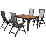 Gardenson VRTNA GARNITURA ITANOS aluminij barve grafita, naravne barve | Shoptok.si