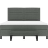  vzmetna postelja z vzmetnico in klopjo temno siva 180x200 cm tkanina, (22083181) | Shoptok.si