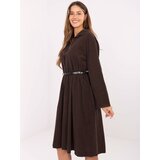 Italy Moda Dress-MI-SK-92400.17-dark brown Cene