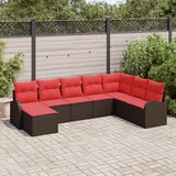  Sjedeća garnitura za vrt 8 pcs Smeđa Poli ratan | shoptok.hr