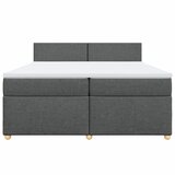  Krevet s oprugama i madracem tamnosivi 200 x 200 cm od tkanine | shoptok.hr