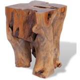 vidaXL Stolček iz trdne tikovine | Shoptok.si