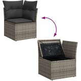 vidaXL Vrtna sedežna garnitura 5-delna z blazinami siv poli ratan | Shoptok.si