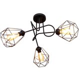  Plafonski luster KARO 3xE27/15W/230V u crnoj boji | Eponuda.com