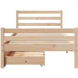 vidaXL Posteljni okvir brez vzmetnice 90x200 cm trdna borovina | Shoptok.si