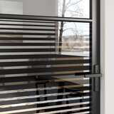 Staklena vrata Prugasti Crna 83 x 3,5 x 201,5 cm Aluminij | shoptok.hr