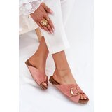 Maciejka Leather Sandals With Golden Buckle | Shoptok.si