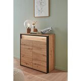 Voleo komoda, črna, hrast artisan | Shoptok.si