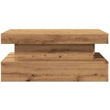 vidaXL Stolić za kavu s LED svjetlima boja hrasta artisan 90x50x40 cm | shoptok.hr