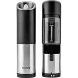 Huslog AK-0649 set gravitacijskih električnih mlincev za sol in poper, srebrna, 2 kom | Shoptok.si