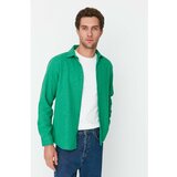Trendyol Green Men Regular Fit Woodcut Plaid Shirt Cene