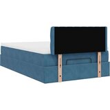 vidaXL Okvir kreveta s madracem tamnoplavi 120x200 cm baršunasti | shoptok.hr