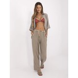 Italy Moda Trousers-MI-SP-6560.73P-dark beige | shoptok.hr