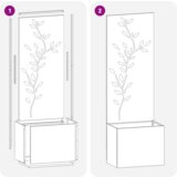 vidaXL Vrtni Sadič s Dekorativnom Pločom Srebrna 50 x 140 cm | shoptok.hr