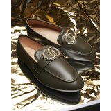 Resti Dark green women's moccasins with gold embellishment Uletta - Footwear | ePonuda.com