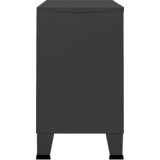  Komoda antracit 105 x 35 x 62 cm od metala i stakla | shoptok.hr
