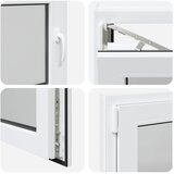  Prozor za podrum RISOR 80 x 70 cm PVC i staklo Bijela | shoptok.hr