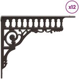  Nosači za zidne police 12 kom. Antikno smeđa 27,5 x 23 x 4 cm | shoptok.hr