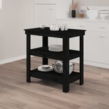 vidaXL Delovna miza črna 78,5x50x80 cm trdna borovina Cene