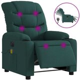 Maison Chic Električni masažni naslanjač - Relax naslanjač temno zeleno blago, (22134806) | Shoptok.si