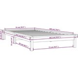  Posteljni okvir siv 75x190 cm trdna borovina 2FT6, (20648144) | Shoptok.si