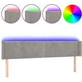  Posteljno vzglavje svetlo sivo 203x16x78/88 cm žamet, (20739529) | Shoptok.si