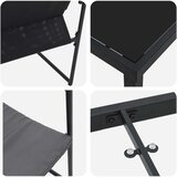  Vrtni set za objed 9 pcs Crna i antracit 200 x 80 x 73 cm | shoptok.hr