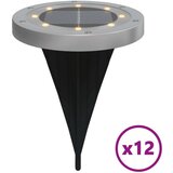 vidaXL Solarne talne svetilke s konicami zunanje 12 kosov toplo bele | Shoptok.si