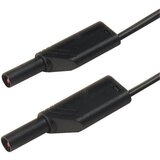 SKS Hirschmann 4 mm safety test lead\, 2x stackable plugs\, 1 mm²\, 50 cm, (20423332) Cene