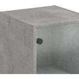  Visoka komoda sa staklenim vratima boja betona 35 x 37 x 142 cm | shoptok.hr