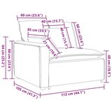  Modularni kauč s naslonom za ruke i jastucima svijetlo sivi 100 cm | shoptok.hr