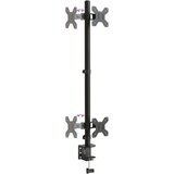  Dvojni nosilec za monitor črno jeklo VESA 75/100 mm, (21007392) | Shoptok.si