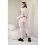 Kesi Women's cotton set with stripe and welts powder pink | ePonuda.com