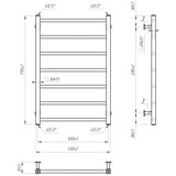  Kupaonski peškir-radiator INOX TOKIO 161W/230V 77x53 cm inox/crna | Eponuda.com