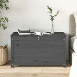  Kutija za pohranu siva 80 x 40 x 45 5 cm od masivne borovine | shoptok.hr